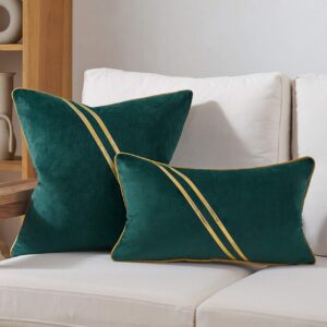 Fundas verde para almohadones