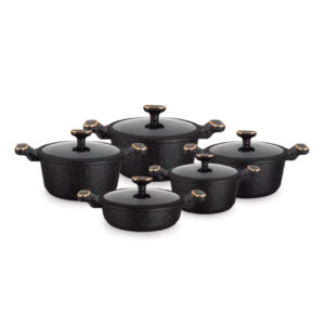 Juego de ollas de roca volcánica 10 pzs